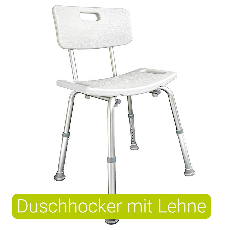 Duschhocker mit Lehne